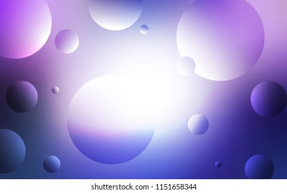 Light Pink, Blue vector layout with circle shapes. Glitter abstract illustration with blurred drops of rain. Beautiful design for your business advert.