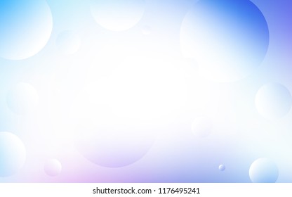 Light Pink, Blue vector layout with circle shapes. Blurred decorative design in abstract style with bubbles. Pattern can be used as texture of wallpapers.