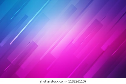 Light Pink, Blue vector layout with flat lines. Shining colored illustration with sharp stripes. The pattern for ad, booklets, leaflets.