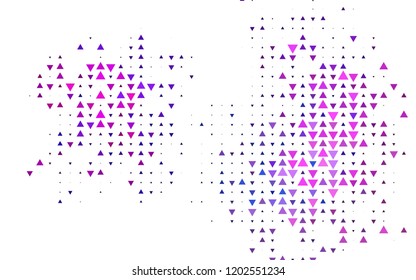 Light Pink, Blue vector layout with lines, triangles. Glitter abstract illustration with triangular shapes. Smart design for your business advert.