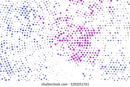 Light Pink, Blue vector layout with lines, triangles. Abstract gradient illustration with triangles. Modern template for your landing page.