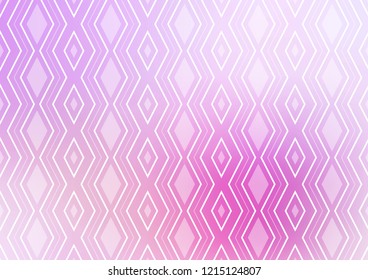 Light Pink, Blue vector layout with lines, rectangle. Colorful decorative design in simple style with lines, rhombuses. Best design for your ad, poster, banner.