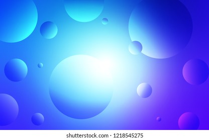 Light Pink, Blue vector layout with circle shapes. Blurred decorative design in abstract style with bubbles. Pattern can be used as texture of wallpapers.