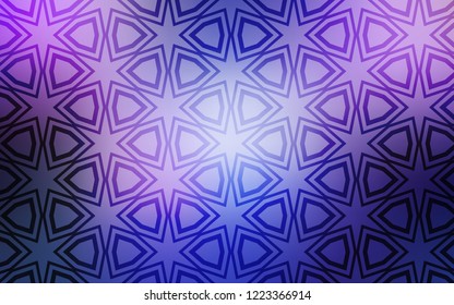 Light Pink, Blue vector layout with bright stars. Glitter abstract illustration with colored stars. Template for sell phone backgrounds.