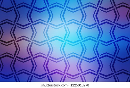 Light Pink, Blue vector layout with flat lines. Lines on blurred abstract background with gradient. The pattern for ad, booklets, leaflets.