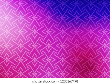 Light Pink, Blue vector layout with flat lines. Lines on blurred abstract background with gradient. Backdrop for TV commercials.