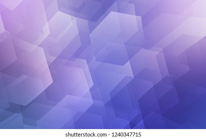 Light Pink, Blue vector layout with hexagonal shapes. Glitter abstract illustration in hexagonal style. New template for your brand book.