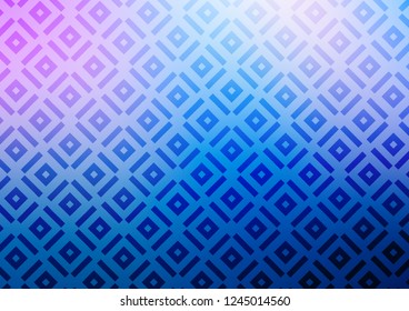 Light Pink, Blue vector layout with lines, rectangle. Modern geometric abstract illustration with lines, squares. Best design for your ad, poster, banner.