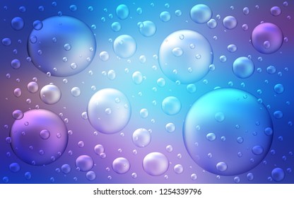 Light Pink, Blue vector layout with circle shapes. Modern abstract illustration with colorful water drops. New design for ad, poster, banner of your website.