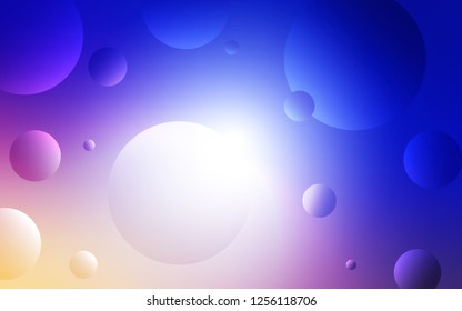 Light Pink, Blue vector layout with circle shapes. Modern abstract illustration with colorful water drops. New design for ad, poster, banner of your website.