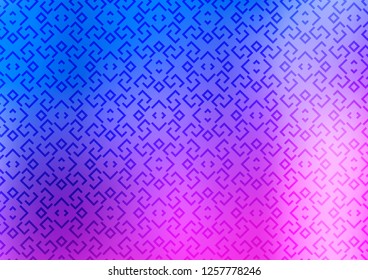 Light Pink, Blue vector layout with flat lines. Lines on blurred abstract background with gradient. Pattern for websites, landing pages.