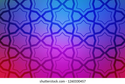 Light Pink, Blue vector layout with bright stars. Modern geometrical abstract illustration with stars. Pattern for websites, landing pages.