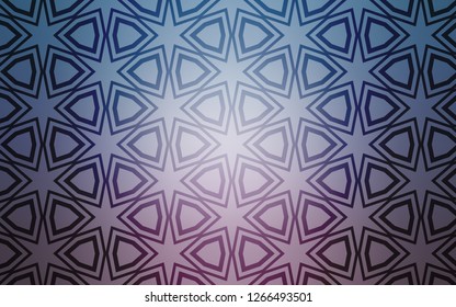 Light Pink, Blue vector layout with bright stars. Modern geometrical abstract illustration with stars. Pattern for wrapping gifts.