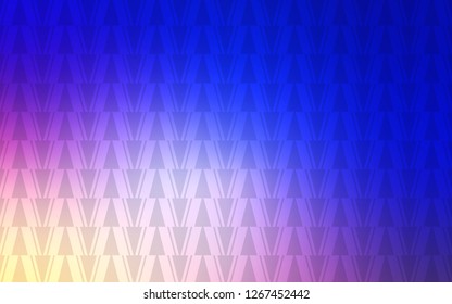 Light Pink, Blue vector layout with lines, triangles. Beautiful illustration with triangles in nature style. Smart design for your adverts.