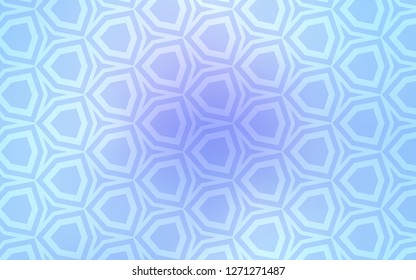 Light Pink, Blue vector layout with hexagonal shapes. Blur background with colorful hexagons. Design for your business advert.