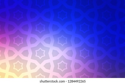 Light Pink, Blue vector layout with bright stars. Blurred decorative design in simple style with stars. Pattern for new year ad, booklets.