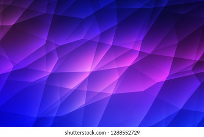 Light Pink, Blue vector layout with lines, triangles. Abstract gradient illustration with triangles. Template for wallpapers.