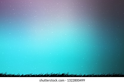 Light Pink, Blue vector layout with cosmic stars. Shining illustration with sky stars on abstract template. Pattern for astronomy websites.