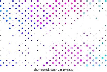 Light Pink, Blue vector layout with circle shapes. Modern abstract illustration with colorful water drops. Template for your brand book.
