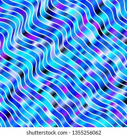 Light Pink, Blue vector layout with circular arc. Abstract illustration with bandy gradient lines. Best design for your ad, poster, banner.