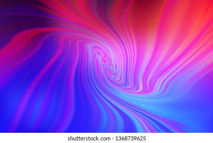 Light Pink, Blue vector layout with cosmic stars. Space stars on blurred abstract background with gradient. Pattern for futuristic ad, booklets.