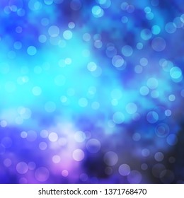 Light Pink, Blue vector layout with circles. Glitter abstract illustration with colorful drops. Design for posters, banners.