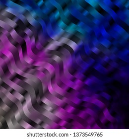 Light Pink, Blue vector layout with circular arc. Abstract gradient illustration with wry lines. Pattern for commercials, ads.