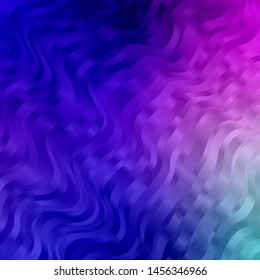 Light Pink, Blue vector layout with wry lines. Bright sample with colorful bent lines, shapes. Pattern for busines booklets, leaflets