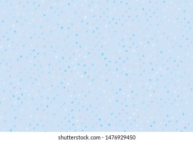 Light Pink, Blue vector layout with latin alphabet. Shining colorful illustration with isolated letters. Pattern for booklets, leaflets of education.