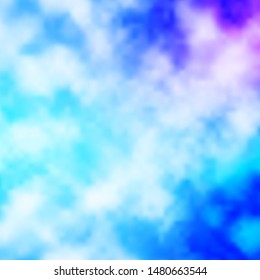 Light Pink, Blue vector layout with cloudscape. Colorful illustration with abstract gradient clouds. Pattern for your commercials.