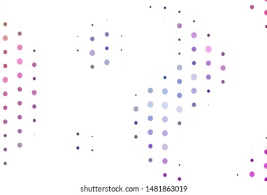 Light Pink, Blue vector layout with circle shapes. Glitter abstract illustration with blurred drops of rain. Pattern for ads, leaflets.