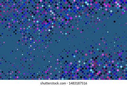 Light Pink, Blue vector layout with circle shapes. Illustration with set of shining colorful abstract circles. Template for your brand book.