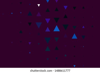 Light Pink, Blue vector layout with lines, triangles. Decorative design in abstract style with triangles. Smart design for your adverts.