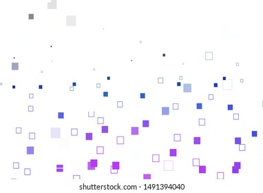 Light Pink, Blue vector layout with rectangles, squares. Glitter abstract illustration with rectangular shapes. Modern template for your promotion.