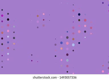 Light Pink, Blue vector layout with circle shapes. Glitter abstract illustration with blurred drops of rain. Pattern for ads, leaflets.