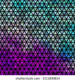 Light Pink, Blue vector layout with lines, triangles. Triangles on abstract background with colorful gradient. Best design for posters, banners.