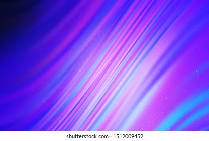 Light Pink, Blue vector layout with cosmic stars. Blurred decorative design in simple style with galaxy stars. Smart design for your business advert.