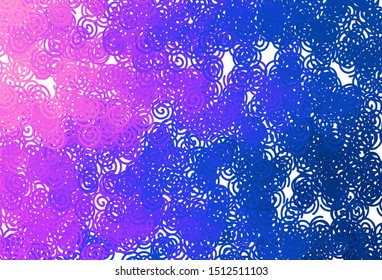 Light Pink, Blue vector layout with curved lines. Colorful illustration in abstract style with gradient. New composition for your brand book.