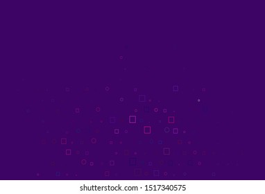 Light Pink, Blue vector layout with circle spots, cubes. Abstract backdrop with colorful circles, rectangles. Pattern of water, rain drops.