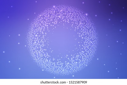 Light Pink, Blue vector layout with cosmic stars. Glitter abstract illustration with colorful cosmic stars. Template for cosmic backgrounds.