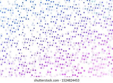 Light Pink, Blue vector layout with circle shapes. Blurred decorative design in abstract style with bubbles. Pattern for ads, leaflets.