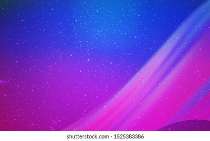 Light Pink, Blue vector layout with cosmic stars. Shining colored illustration with bright astronomical stars. Pattern for astrology websites.