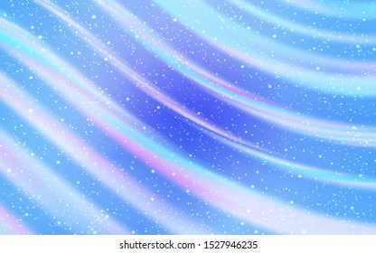 Light Pink, Blue vector layout with cosmic stars. Shining illustration with sky stars on abstract template. Smart design for your business advert.