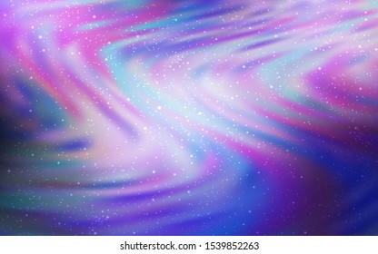 Light Pink, Blue vector layout with cosmic stars. Modern abstract illustration with Big Dipper stars. Smart design for your business advert.