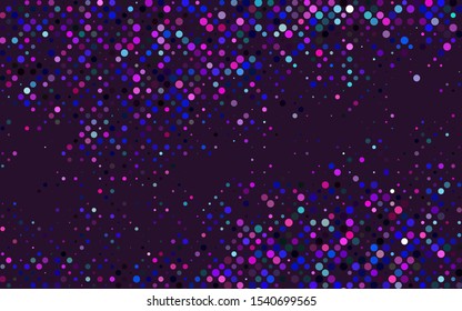 Light Pink, Blue vector layout with circle shapes. Illustration with set of shining colorful abstract circles. Template for your brand book.
