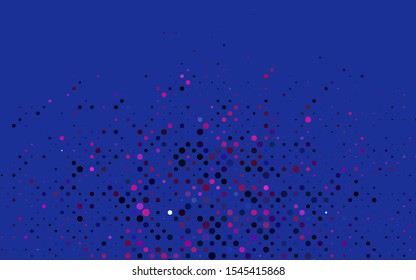Light Pink, Blue vector layout with circle shapes. Abstract illustration with colored bubbles in nature style. Pattern of water, rain drops.