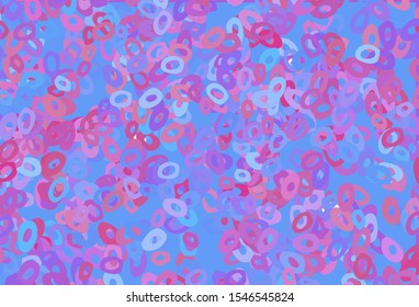 Light Pink, Blue vector layout with circle shapes. Blurred bubbles on abstract background with colorful gradient. Pattern of water, rain drops.