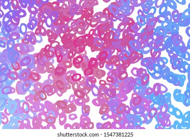 Light Pink, Blue vector layout with circle shapes. Blurred bubbles on abstract background with colorful gradient. Pattern of water, rain drops.