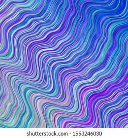 Light Pink, Blue vector layout with wry lines. Gradient illustration in simple style with bows. Template for cellphones.