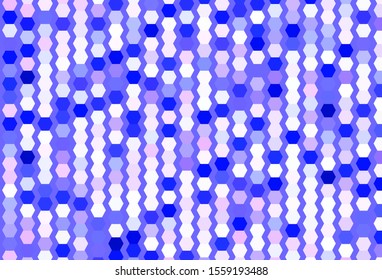 Light Pink, Blue vector layout with hexagonal shapes. Illustration with set of colorful hexagons. Pattern for landing pages.